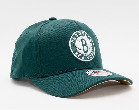 Kšiltovka Mitchell & Ness Brooklyn Nets Moss And Sand Redline Stretch Snapback Green