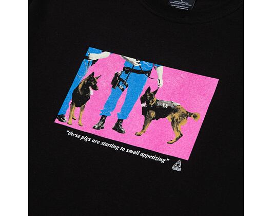 Triko HUF × Pleasures Gang Control T-Shirt Black