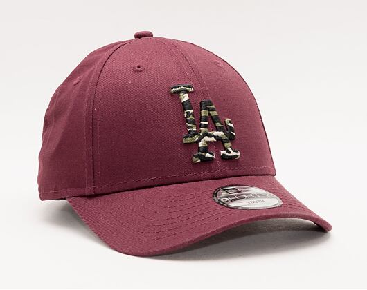 Dětská kšiltovka New Era 9FORTY MLB Wild Camo Los Angeles Dodgers Maroon