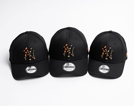 Kšiltovka New Era 9FORTY MLB Wild Camo New York Yankees Black / Orange