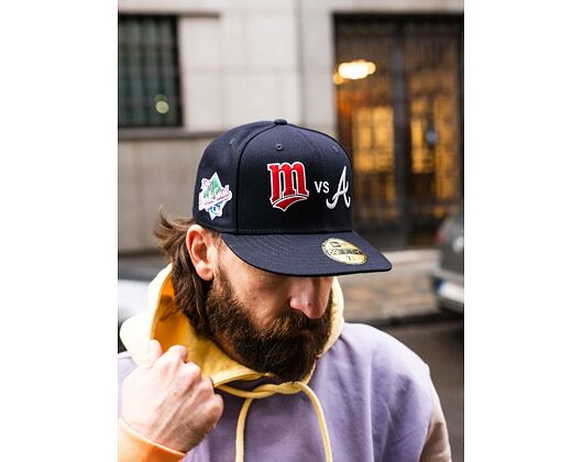 Kšiltovka New Era 59FIFTY 1991 World Series Atlanta Braves VS Minnesota Twins - Navy