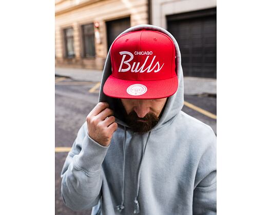 Kšiltovka Mitchell & Ness Chicago Bulls Vintage Draft Script Snapback Bulls Red