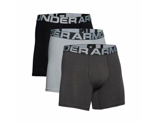 Pánské Trenýrky Under Armour Charged Cotton 6in 3 Pack - Black / Grey / Charcoal