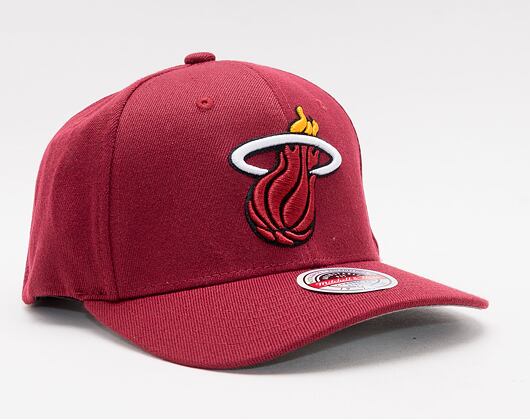 Kšiltovka Mitchell & Ness Team Ground 2.0 Stretch Snapback Miami Heat Maroon