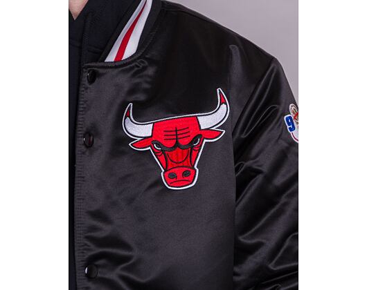 Bunda Mitchell & Ness Champ City Satin Jacket Chicago Bulls Black
