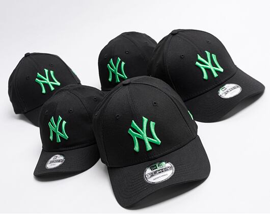 Dětská kšiltovka New Era 9FORTY Kids League Essential New York Yankees Strapback Black/Island Green