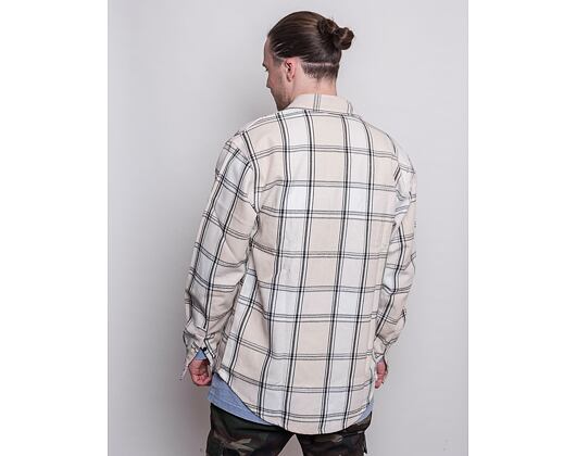 Košile Karl Kani Chest Signature Check Shirt light sand/black