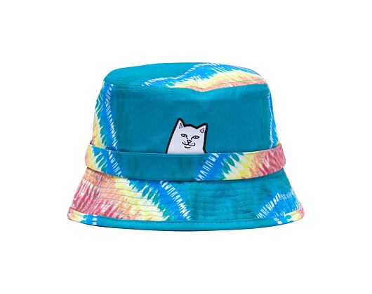Klobouk Rip N Dip Lord Nermal Tie Dye Bucket Hat Teal Rainbow RND9137