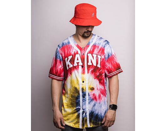 Triko Karl Kani Serif Tie Dye Baseball Shirt multicolor