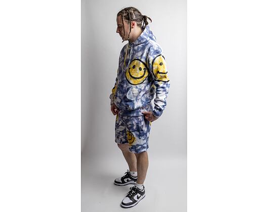 Kraťasy Market Smiley Sun Dye Yellow/Blue Tie-Die