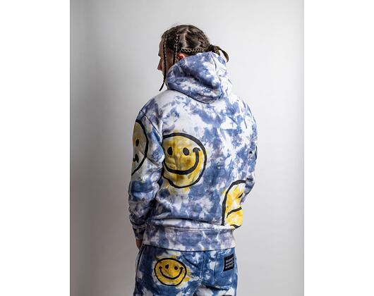 Mikina Market Smiley Sun Dye Yellow/Blue Tie-Die