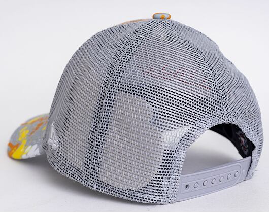 Dětská kšiltovka New Era 9FORTY Kids Trucker MLB Print New York Yankees Strapback Dolphin Gray/Optic