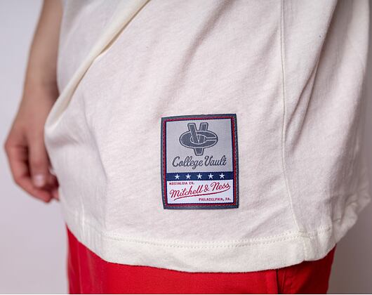 Triko Mitchell & Ness Georgetown University Color Blocked S/S Tee Cream