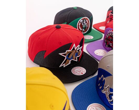 Kšiltovka Mitchell & Ness Sharktooth Snapback HWC Philadelphia 76ers Black / Red