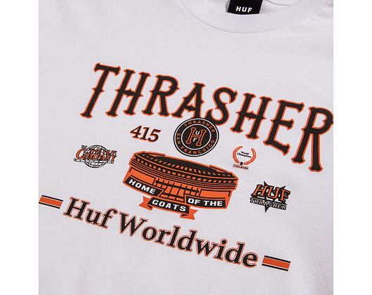 Triko s dlouhým rukávem HUF × Thrasher Monteray Longsleeve White