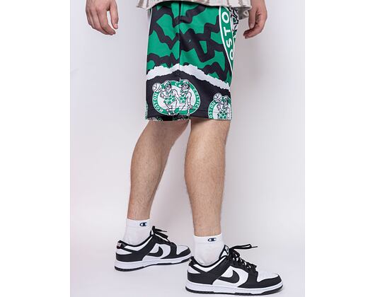 Kraťasy Mitchell & Ness Jumbotron 2.0 Sublimated Shorts Boston Celtics Black / Green