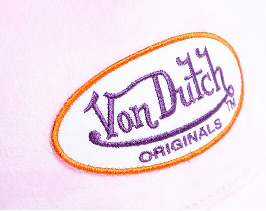 Kšiltovka Von Dutch Kent Trucker Velvet Lt.Pink/White