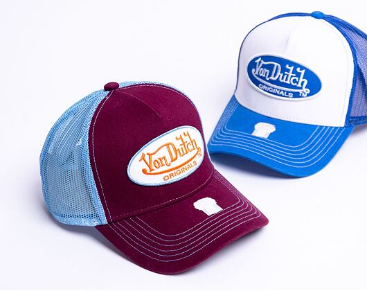 Kšiltovka Von Dutch Boston Trucker Cotton Twill Purple/Lt.Blue