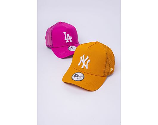 Kšiltovka New Era 9FORTY A-Frame Trucker Tonal Mesh New York Yankees Snapback Tangerine