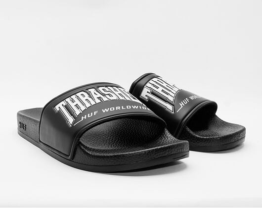 Pantofle HUF X Thrasher Slide Black