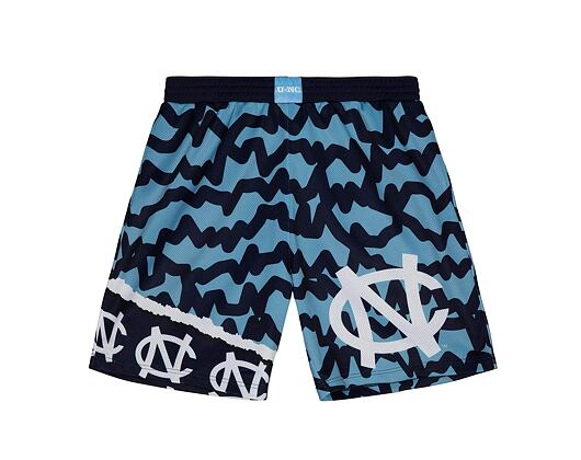 Kraťasy Mitchell & Ness NCAA Jumbotron 2.0 Shorts University Of North Carolina Navy / Light Blue