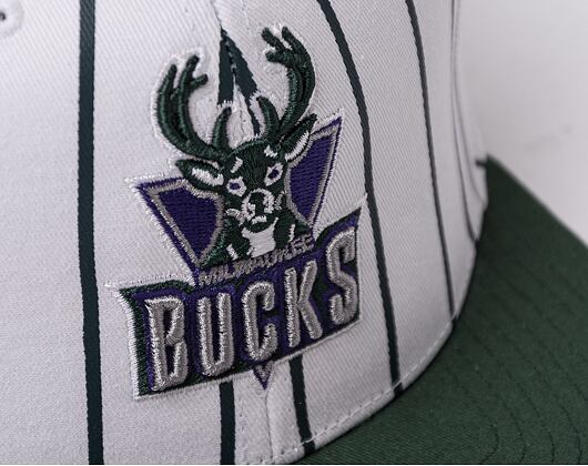 Kšiltovka Mitchell & Ness NBA Retro Pinstripe Snapback Hwc Milwaukee Bucks White