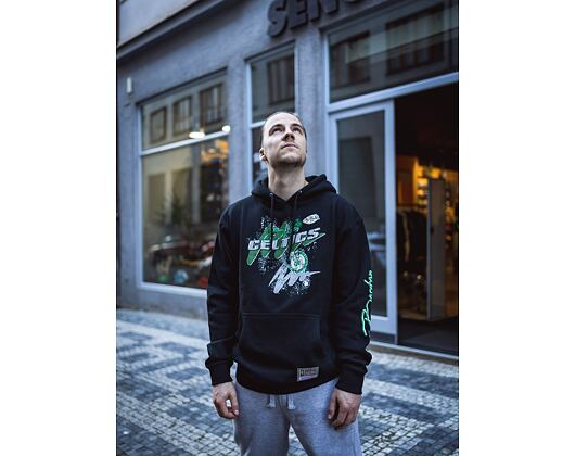 Mikina Mitchell & Ness Hyper Hoops Hoodie Boston Celtics Black