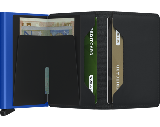 Peněženka Miniwallet Secrid Matte Black & Blue