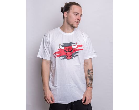 Triko New Era NBA Tear Graphic Tee Chicago Bulls White