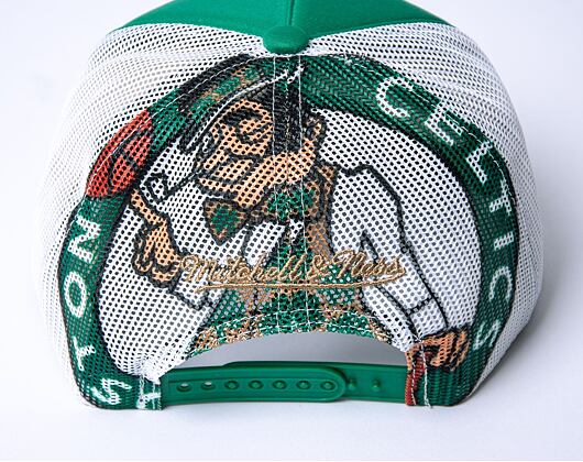 Kšiltovka Mitchell & Ness Off The Backboard Trucker Boston Celtics Green / White