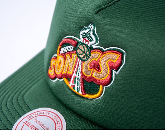 Kšiltovka Mitchell & Ness Off The Backboard Trucker Hwc Seattle Supersonics Green / White