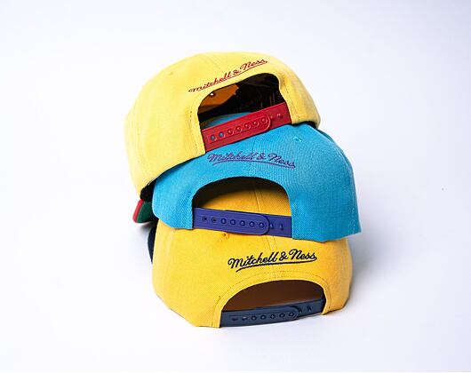 Kšiltovka Mitchell & Ness Sharktooth Snapback Hwc Golden State Warriors Yellow / Blue