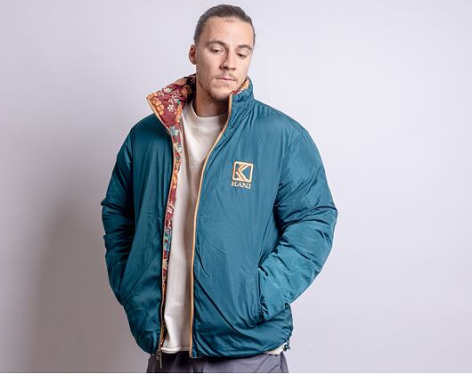 Bunda Karl Kani Retro Reversible Corduroy Flower Puffer Jacket Multicolor
