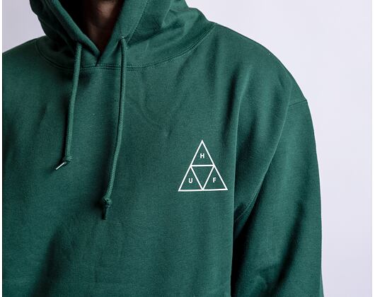 Mikina HUF Essentials Triple Triangle Hoodie Forest Green