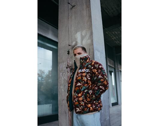 Bunda Karl Kani Retro Reversible Corduroy Flower Puffer Jacket Multicolor