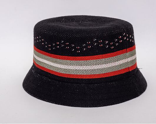 Klobouk Kangol Slick Stripe Bin Black