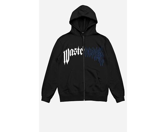 Mikina Wasted Paris Hoodie Zip Dark Pitcher - Black