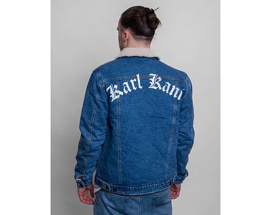 Džínová Bunda Karl Kani Old English Denim Jacket dirty blue