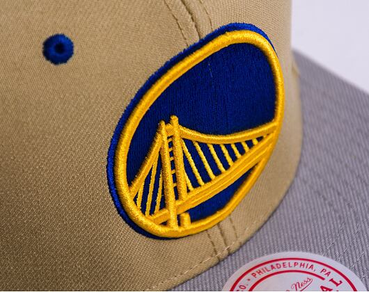 Kšiltovka Mitchell & Ness CLASSIC CANVAS SNAPBACK Golden State Warriors Tan