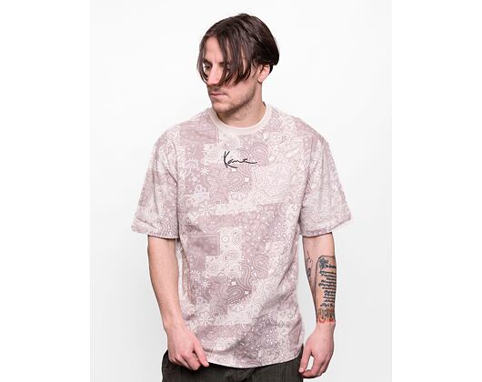 Triko Karl Kani Small Signature Paisley Tee light sand/taupe/white