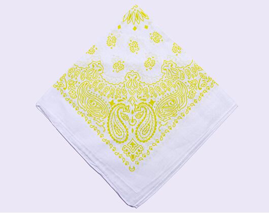 Šátek Urban Classics Bandana White/Yellow