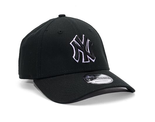 Kšiltovka New Era 9FORTY MLB Team Outline New York Yankees Black / Tropic Purple