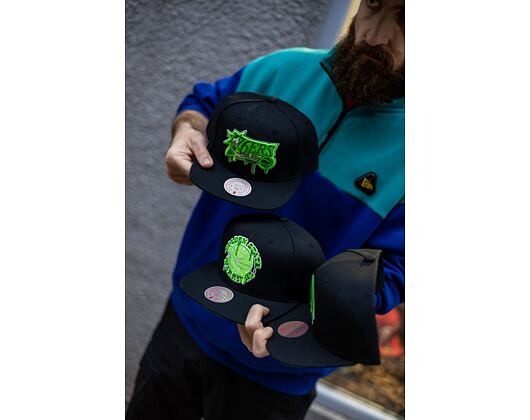 Kšiltovka Mitchell & Ness SLIME DRIP SNAPBACK HWC Golden State Warriors Black