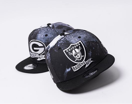 Kšiltovka New Era 9FIFTY NFL22 Sideline "Ink Dye" Las Vegas Raiders Black / White