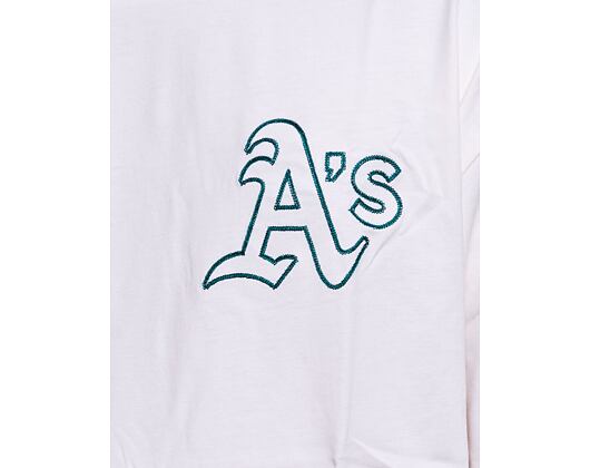 Triko New Era Heritage Back Print Oversized Tee Oakland Athletics Off White / Dark Green