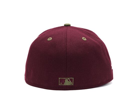 Kšiltovka New Era 59FIFTY MLB WS Sidepatch Trail Mix Oakland Athletics Frosted Burgundy