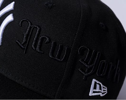 Kšiltovka New Era 59FIFTY MLB Script 5 New York Yankees Black / Optic White