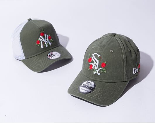 Kšiltovka New Era 9FORTY MLB Flower Chicago White Sox New Olive