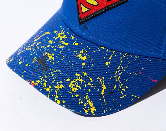 Dětská kšiltovka New Era 9FORTY Kids DC Paint Splatter Superman Bright Royal