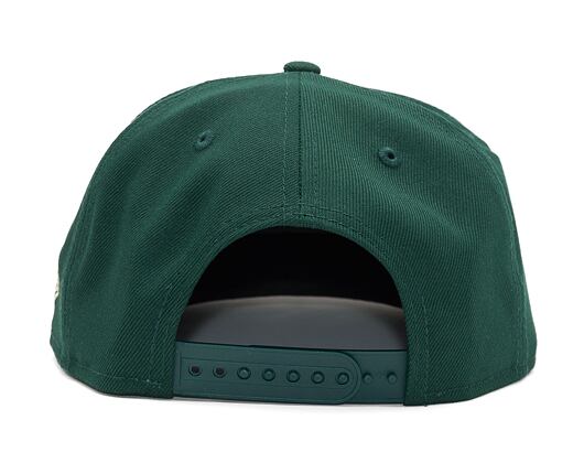 Kšiltovka New Era 9FIFTY NBA Repreve Los Angeles Lakers Dark Green / Oat Milk